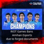 Amihan Esports gets hit by Riot’s Ban Hammer